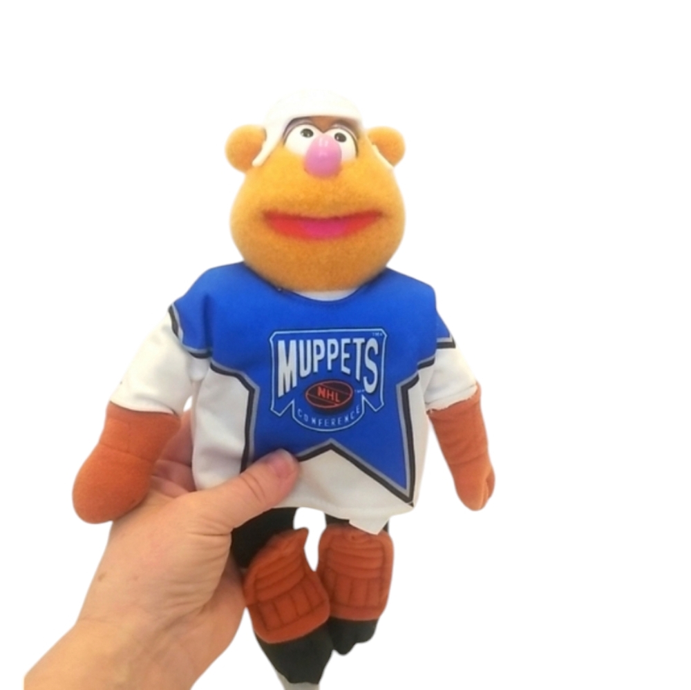 Vintage 1995 McDonald's The Muppets NHL Goalie Fozzie Plush Toy